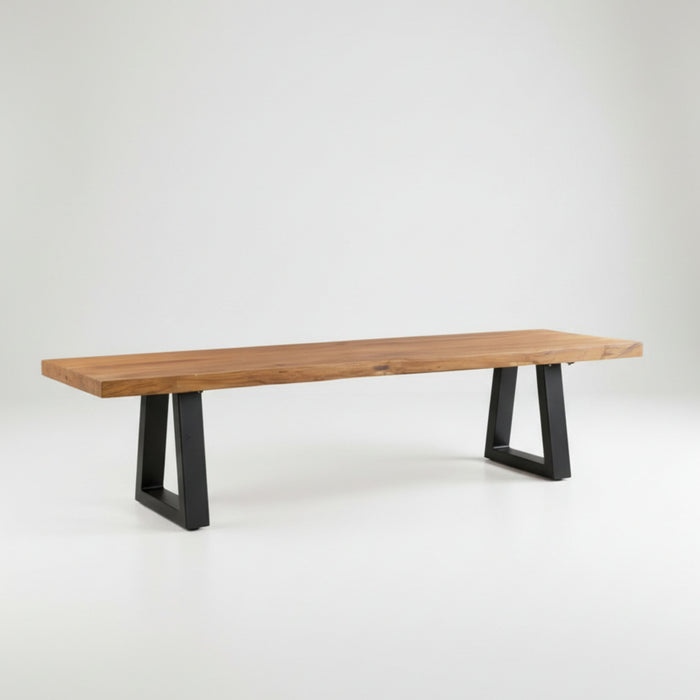 Bank met ijzeren poten - naturel - 220