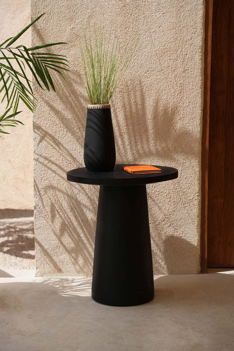 De Timber Conic bijzettafel - zwart - 50