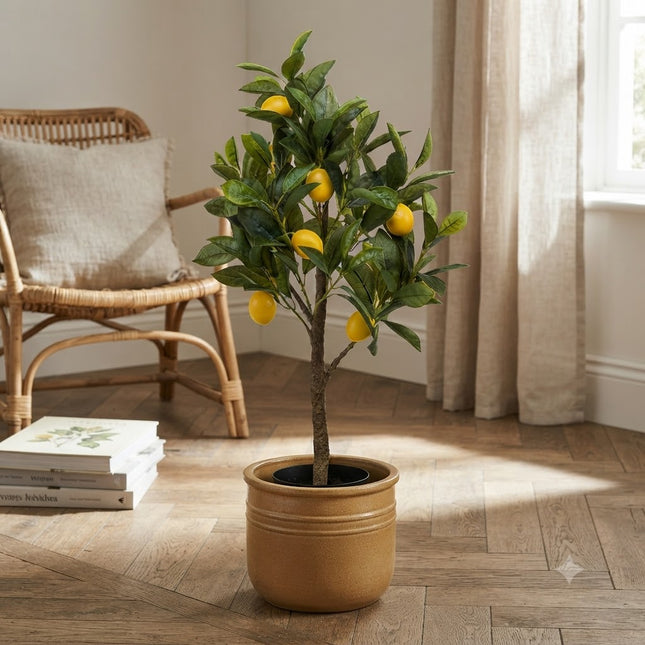 Sztuczna roślina Drzewko cytrynowe - Citrus Limonia - ↕75cm - Ø12cm