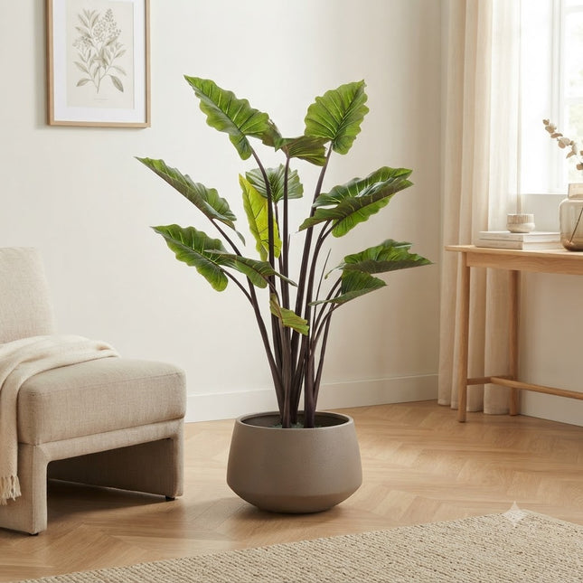 Sztuczna roślina Colocasia Pink China - Elephant Ear - ↕130cm - Ø15cm