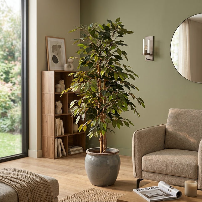 Kunstplant Ficus Benjamina - ↕130cm - Ø18cm
