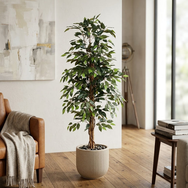 Kunstplant Ficus Benjamina - ↕160cm - Ø18cm