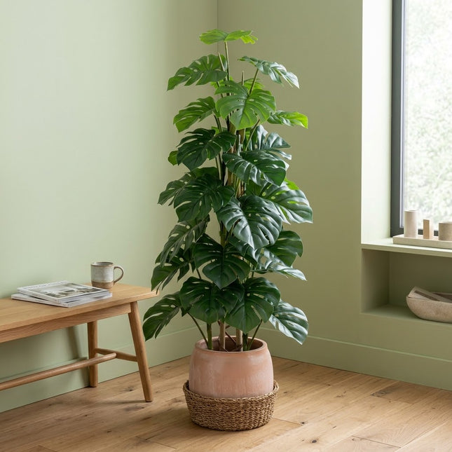 Konstgjord växt Monstera Monkey Leaf - ↕125cm - Ø18cm