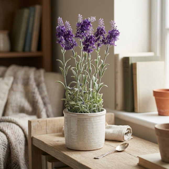 Kunstplant lavendel in pot - ↕28cm - Ø8cm