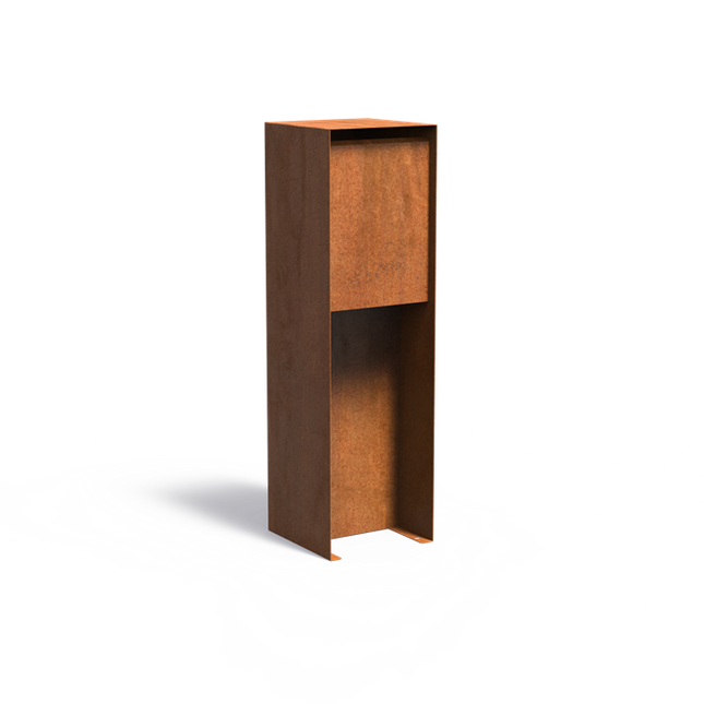 Cortenstaal Brievenbus FLYN - 35 x 35 x 120 cm