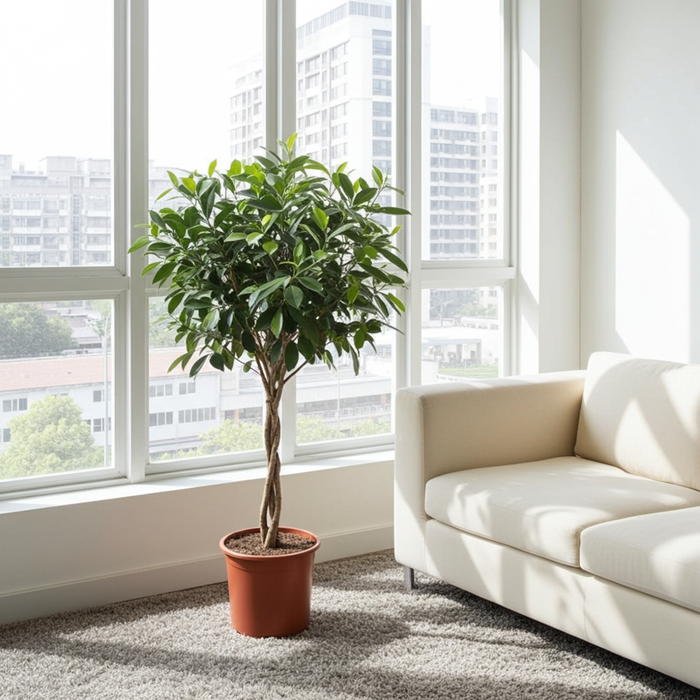 Ficus Nitida gevlochten stam - ↕120cm