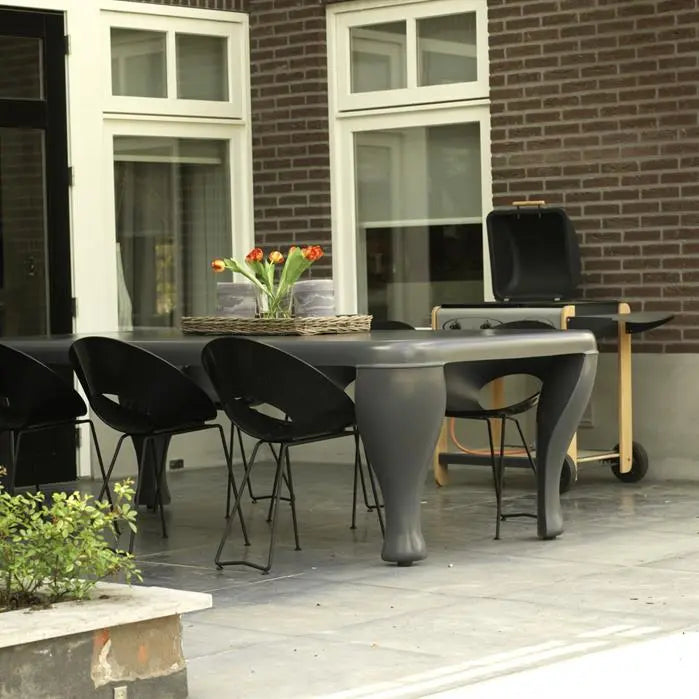 Tuintafel | Buitentafel Wit 255 x 127 x 77 cm - Polyester