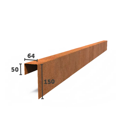 Cortenstaal U Profiel 230 x 0.2 x 15 cm | Overzet Profiel