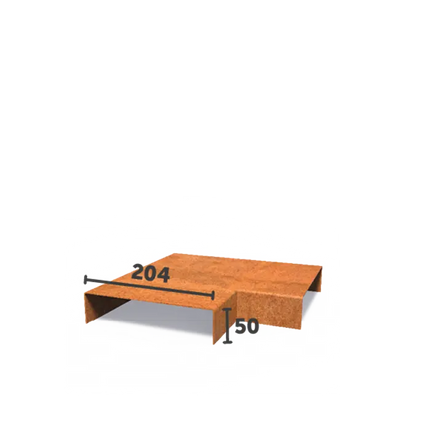 Cortenstaal U Profiel 30 x 30 x 5 cm - Binnenbocht | Overzet Hoekprofiel