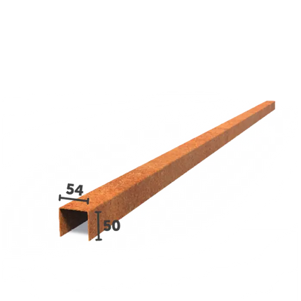 Cortenstaal U Profiel 230 x 0.2 x 5 cm | Overzet Profiel