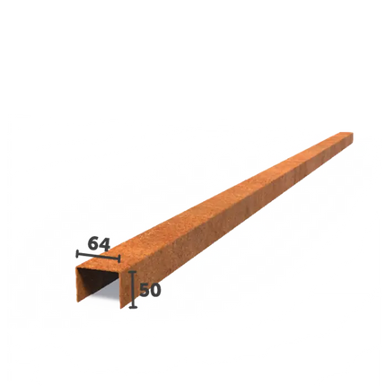 Cortenstaal U Profiel 230 x 0.2 x 5 cm | Overzet Profiel