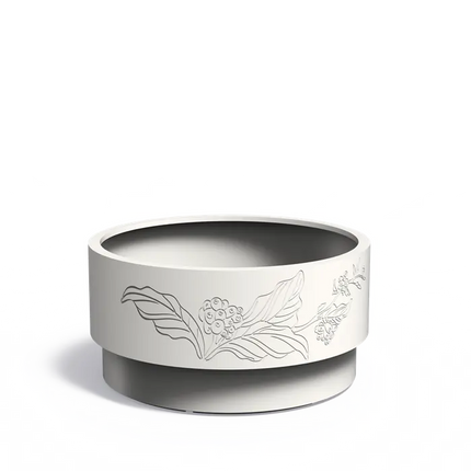 Aluminium Plantenbak Rond 120 x 60 cm - Wit