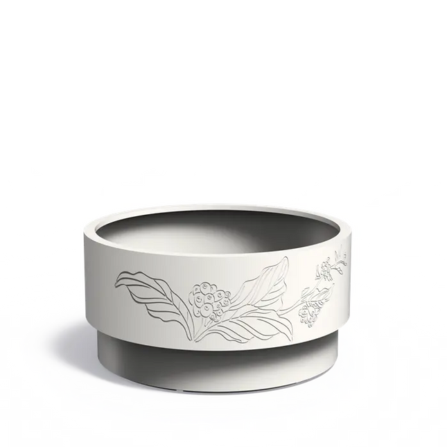 Aluminium Plantenbak Rond 120 x 60 cm - Wit
