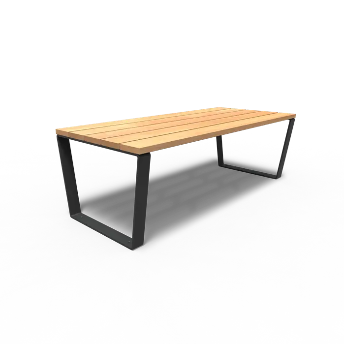 Tuintafel Garapa Hardhout 230x103x76 cm - Gecoat Staal