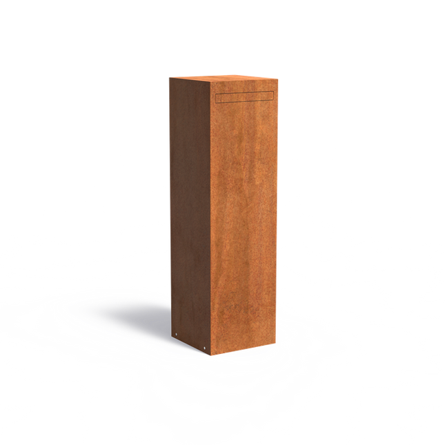 Cortenstaal Brievenbus NOX - 35 x 35 x 120 cm