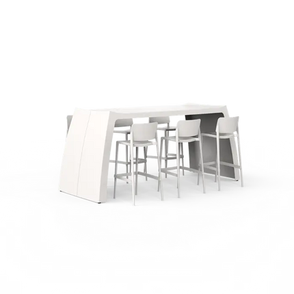 Garden Table | White Outdoor Table 210 x 91 x 109 cm - Polyester