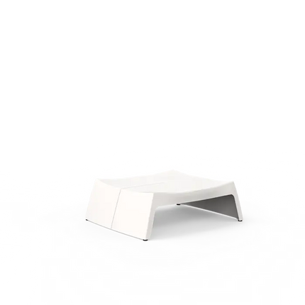 Garden Table | White Outdoor Table 87 x 73 x 29 cm - Polyester