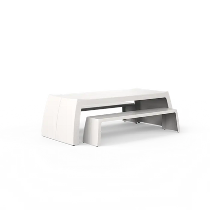 Garden Table | White Outdoor Table 230 x 105 x 78 cm - Polyester