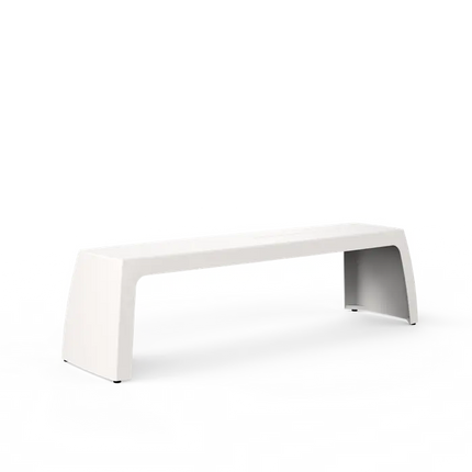 White Garden Bench 160 x 38.5 x 47 cm - Polyester