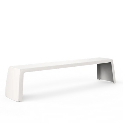 White Garden Bench 200 x 38.5 x 47 cm - Polyester