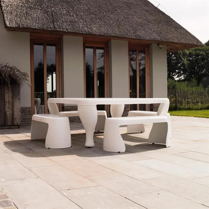 Tuinbank Wit 182 x 45 x 47 cm - Polyester