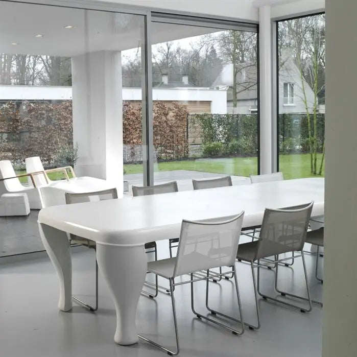 Tuintafel | Buitentafel Wit 505 x 127 x 77 cm - Polyester