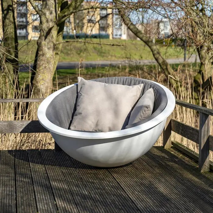 Loungestoel Buiten Wit 140 x 70 cm - Polyester