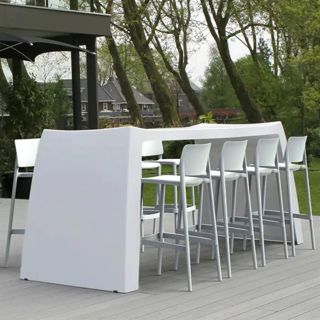 Gartentisch | Outdoor-Tisch Weiß 210 x 91 x 109 cm - Polyester