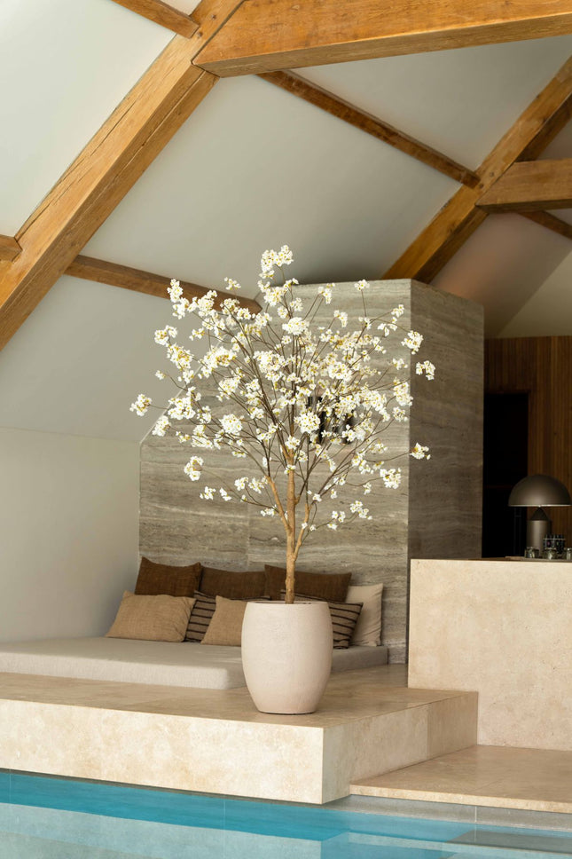 Kunst Bloesem Boom crème 180 cm
