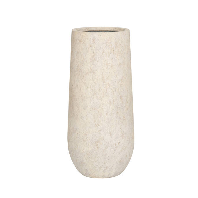 Pottery Pots Nax M, Travertine Beige Ø23 cm