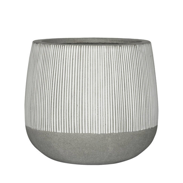 Pottery Pots Pax S, White Stripe Ø20 cm