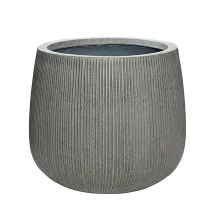 Pottery Pots Pax M, Dark Grey Ø30 cm (verticaal geribbeld)