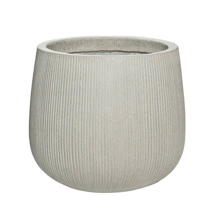 Pottery Pots Pax M, Light Grey Ø30 cm (verticaal geribbeld)