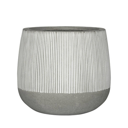 Pottery Pots Pax M, White Stripe Ø30 cm