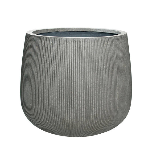 Pottery Pots Pax L, Dark Grey Ø42 cm (verticaal geribbeld)