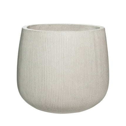 Pottery Pots Pax L, Light Grey Ø42 cm (verticaal geribbeld)