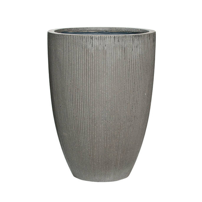 Pottery Pots Ben L, Dark Grey Ø34 cm (verticaal geribbeld)