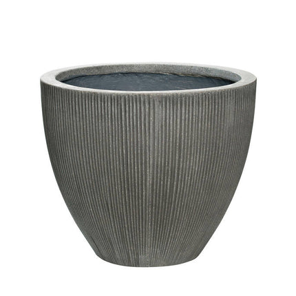 Pottery Pots Jesslyn XS, Dark Grey Ø35,5 cm (verticaal geribbeld)
