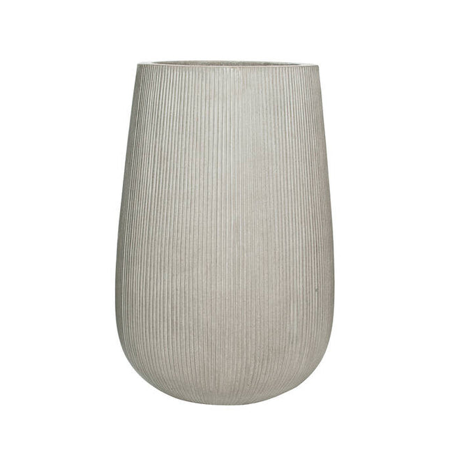 Pottery Pots Patt high M, Light Grey Ø30 cm (verticaal geribbeld)
