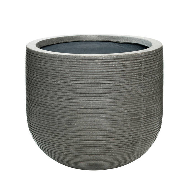 Pottery Pots Cody M, Dark Grey Ø30 cm (horizontaal geribbeld)