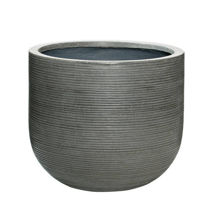 Pottery Pots Cody L, Dark Grey Ø37 cm (horizontaal geribbeld)