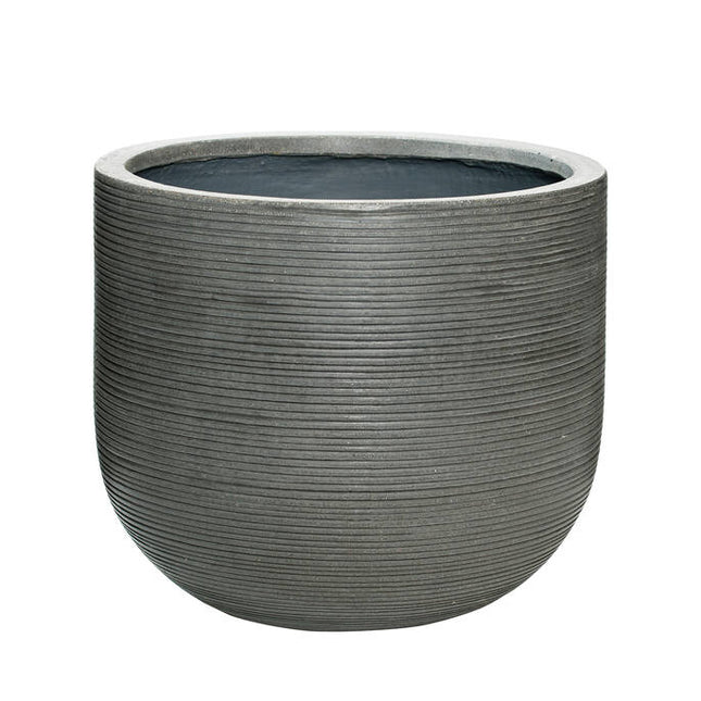 Pottery Pots Cody L, Dark Grey Ø37 cm (horizontaal geribbeld)