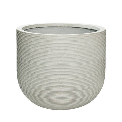 Pottery Pots Cody L, Light Grey Ø37 cm (horizontaal geribbeld)