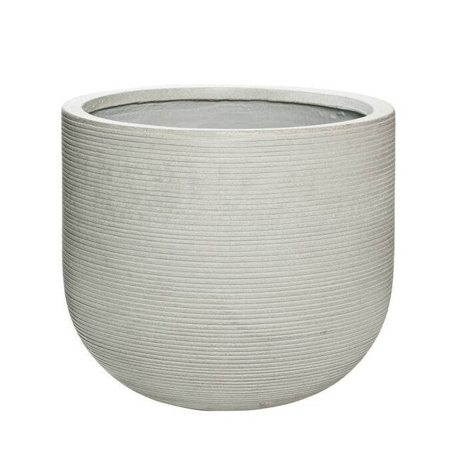 Pottery Pots Cody L, Light Grey Ø37 cm (horizontaal geribbeld)