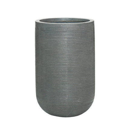 Pottery Pots Cody high S, Dark Grey Ø24 cm (horizontaal geribbeld)