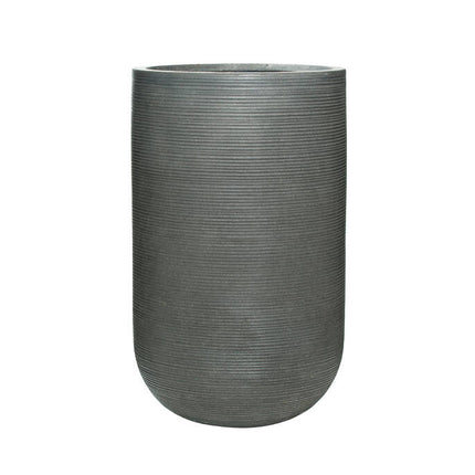 Pottery Pots Cody high L, Dark Grey Ø37 cm (horizontaal geribbeld)