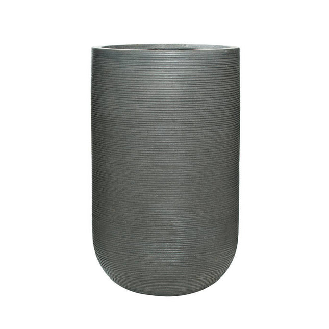 Pottery Pots Cody high L, Dark Grey Ø37 cm (horizontaal geribbeld)