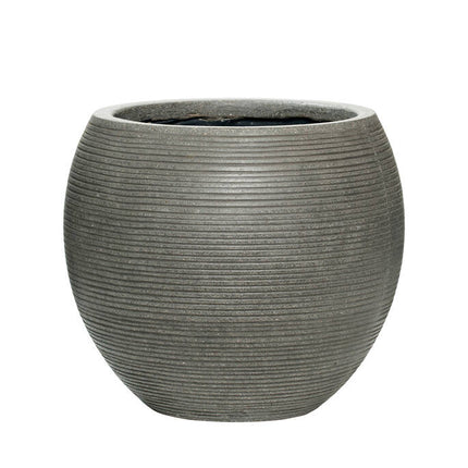 Pottery Pots Abby M, Dark Grey Ø25 cm (horizontaal geribbeld)