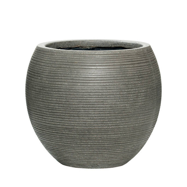 Pottery Pots Abby M, Dark Grey Ø25 cm (horizontaal geribbeld)