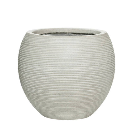 Pottery Pots Abby M, Light Grey Ø25 cm (horizontaal geribbeld)